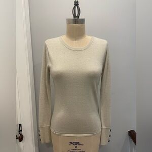 Metallic Cream & Gold Sweater